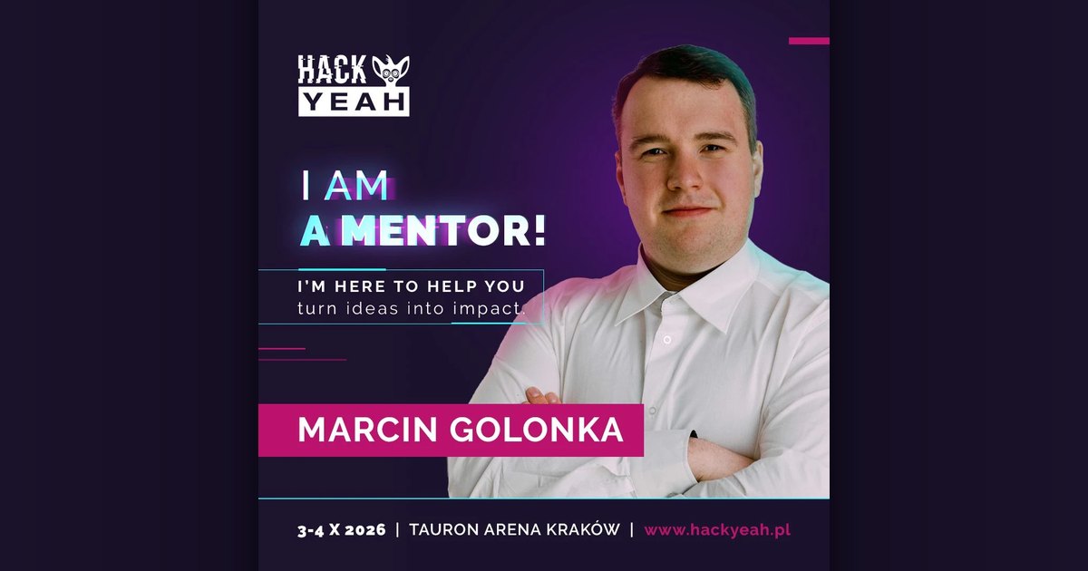 HackYeah 2026 w Krakowie – Marcin Golonka z Halfbit wśród mentorów
